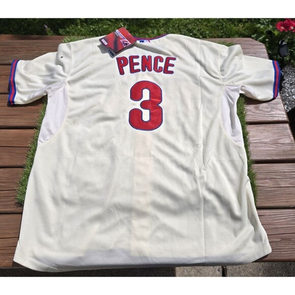 Majestic HUNTER PENCE No. 3 PHILADELPHIA PHILLIES Performance Size 54 Jersey NWT - Picture 12 of 15